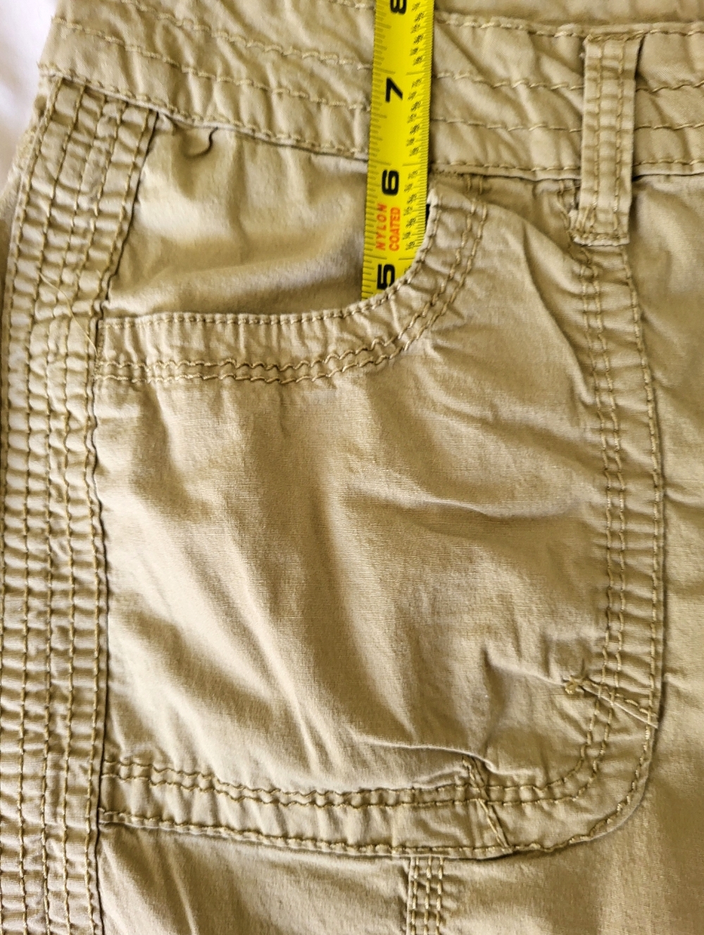 SO Womens Khaki Brown Cuffed Cargo Capris - Picture 11 of 13